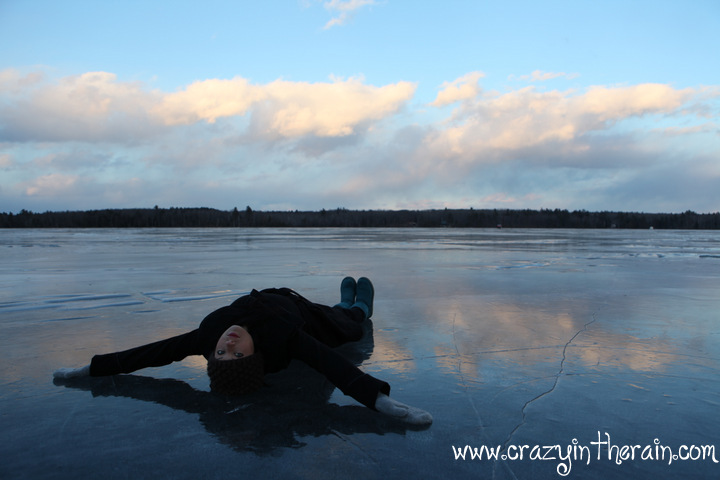Maine Frozen Lake