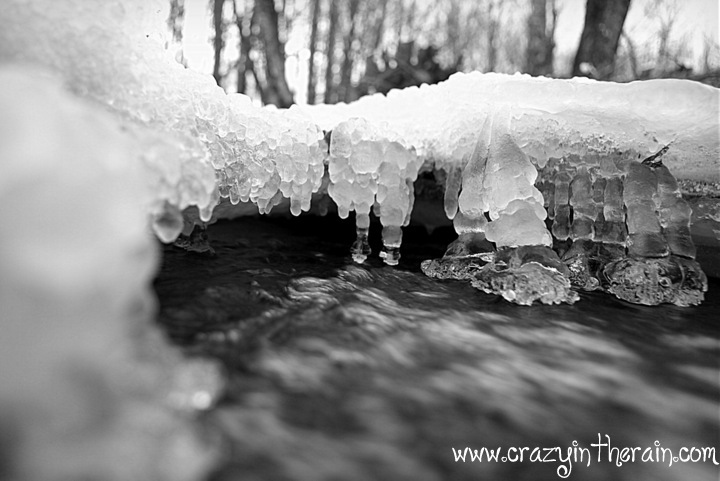 frozen river ice