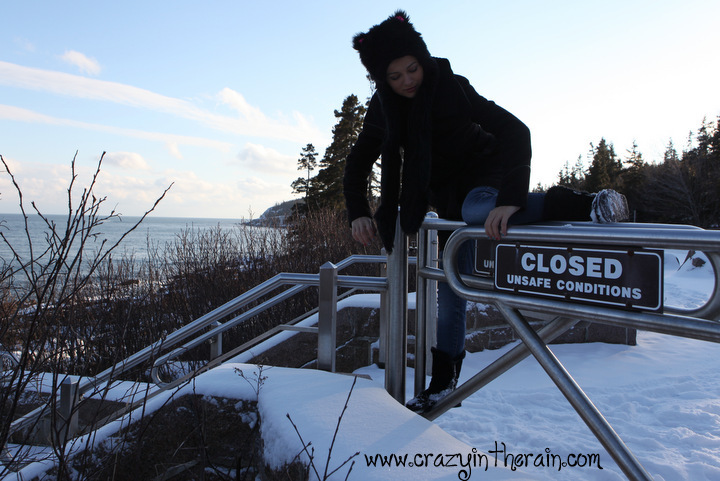 Snow Acadia National Park Bar Harbor Maine