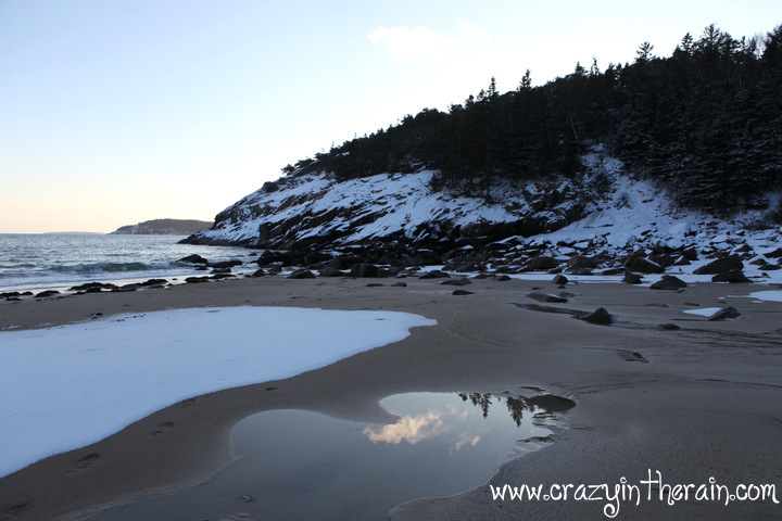 Snow Acadia National Park Bar Harbor Maine