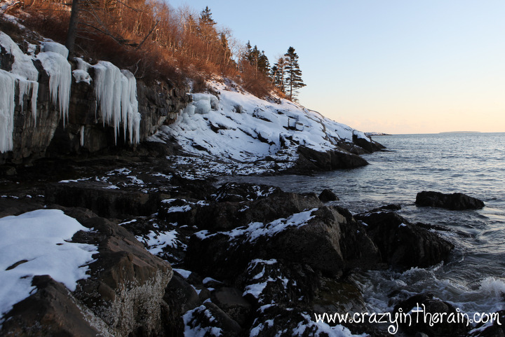 Snow Acadia National Park Bar Harbor Maine