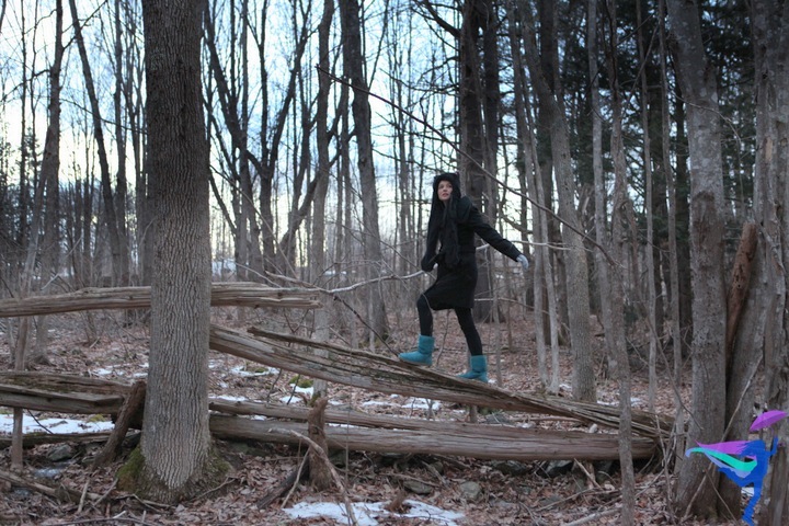 Maine Winter forest bear hat