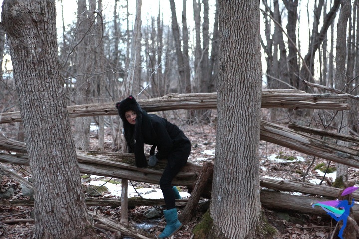 Maine Winter forest bear hat