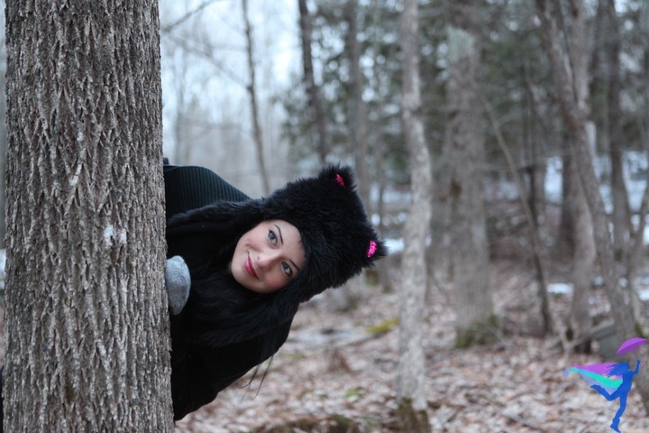 Maine Winter forest bear hat