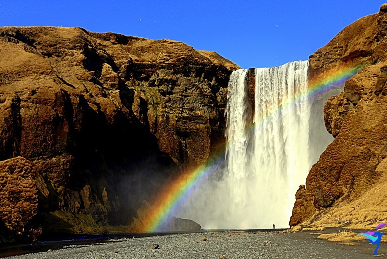 Skógafoss Waterfall Iceland Rainbow