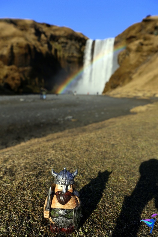 Skógafoss Waterfall Iceland Rainbow