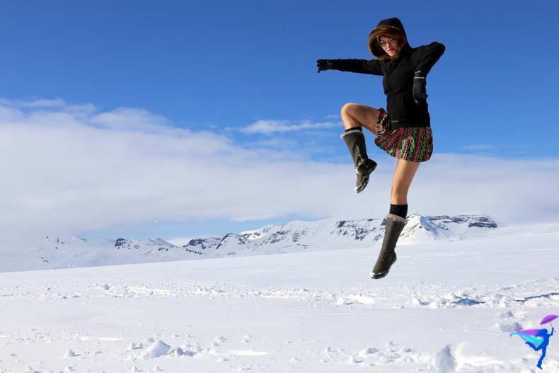 Actress Marissa Merrill Jump Iceland