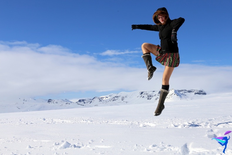 Actress Marissa Merrill Jump Iceland