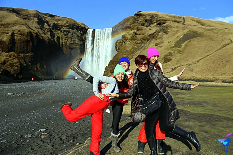Skógafoss Waterfall Iceland Rainbow