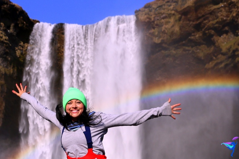Skógafoss Waterfall Iceland Rainbow