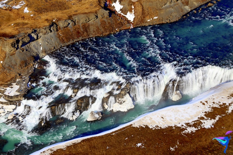Aerial Photography Iceland Waterfall