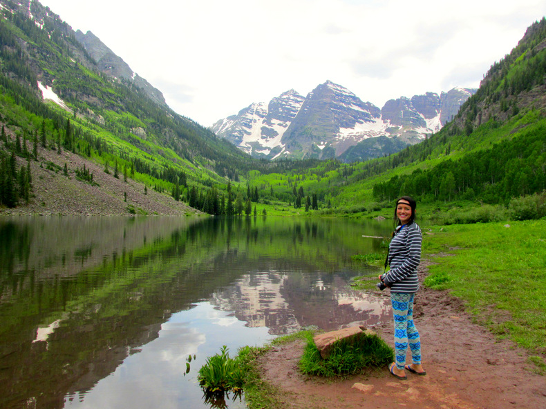 Getting ready to take a fisheye selfie in Aspen, Colorado