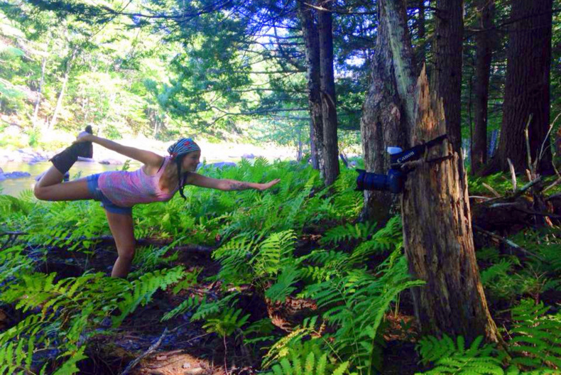 My Make-shift tree stump tripod+yoga 