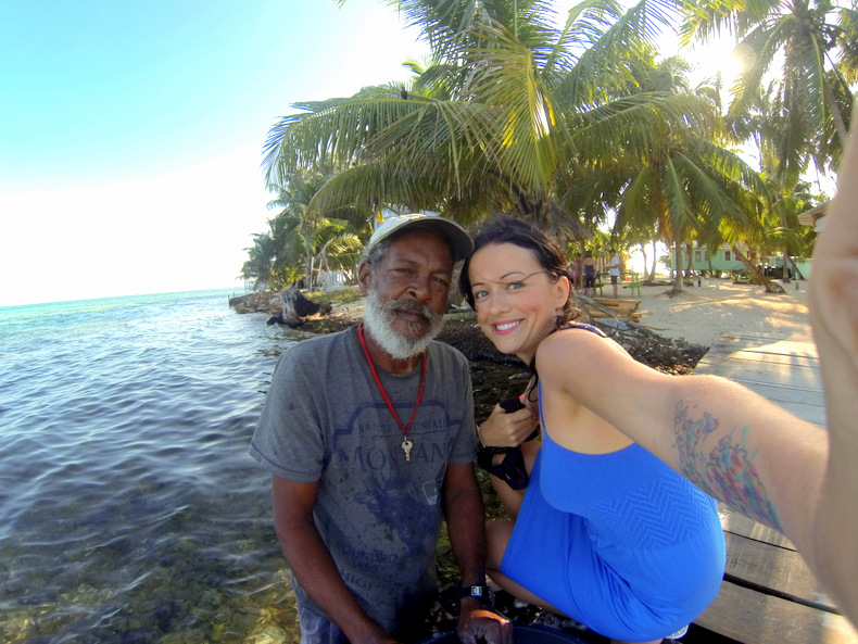 Selfie with a local island man in Belize